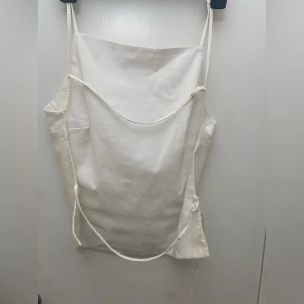 Anthropologie NWT Sleeveless Backless White Crop Top Women With Feminine Touch - Picture 6 of 8